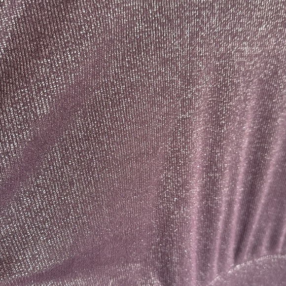 Free People Sparkly Glam Lavender Haze Metallic Turtleneck Top size large - Picture 3 of 9